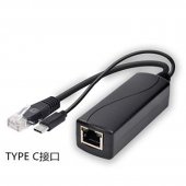1Gbps isolation RJ45 48V to 5V2.4A standard POE Splitter 1000M POE Splitter TYPE C