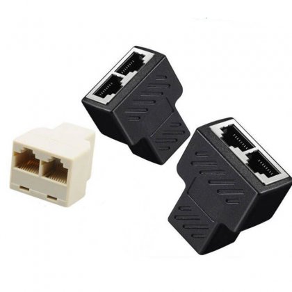 Network connector rj45 adapter rj45 1 female to 2 female socket port LAN Ethernet rj45 connector splitter Y adapter