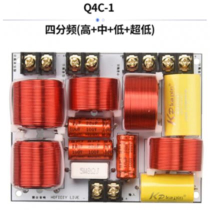 4Way Crossover Q4C-2 Screw column/3 speaker Unit (tweeter + mid +bass ) Speakers audio Frequency Divider Crossover Filters