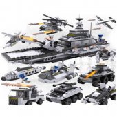 military assembled toy (can assembled 1 big destroyer or 8kinds of small car or plane) compatible lego
