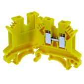 Yellow Din Rail Terminal Block UK-2.5B Wire Electrical Conductor Universal Connector Screw Connection Terminal Strip Block UK2.5B