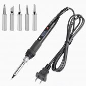 80W 220V 908S Soldering Iron 80W Adjustable Temperature LCD Welding Tool Ceramic Heater Soldering Iron Head Welding repair tools