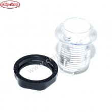 28mm arcade Transparent push Button with 5V Super bright LED - WHITE