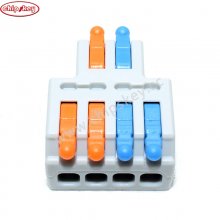 D2-4 Colors/ Mini Quick Wire Conductor Connector Universal Compact Splicing Push-inTerminal Block 1 in multiple out with fixing Hole