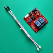 Taidacent 24v relay flame switch 2-way flare detection switch relay module with 50CM long flame probe universal flame sensor