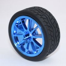 65mm Convex ten-grain blue-purple rubber Wheel