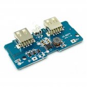 Dual Micro USB 3.7v to 5V 2A Mobile Power Bank DIY 18650 Lithium Battery Charger PCB Board Boost Step Up Module With Led