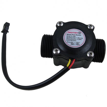 G3/4 1-60L/Min Water flow sensor DC 5-24V Hall Effect Water Flow Sensor Counter Meter FS300A