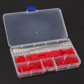 300Pcs 2.54mm JST SYP 2-Pin Female & Male Red Plug Housing Crimp Terminal Connector Kit DIY Kit