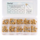 500pcs monolithic ceramic capacitor combination kit 10*50pcs 0.1uF-10uF (104~106) 50V