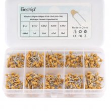 500pcs monolithic ceramic capacitor combination kit 10*50pcs 0.1uF-10uF (104~106) 50V