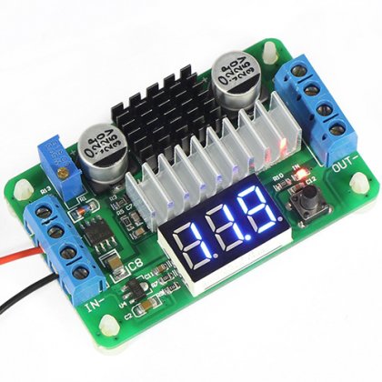 LTC1871 Blue LED Volmeter Didplay 3.5V-30V DC Volt Converter Module Step Up 5V/12V Regulated Voltage Supply