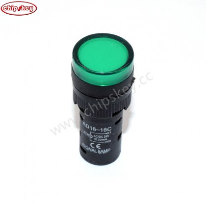Green AD16-16C 16mm Indicator Light 24V DC