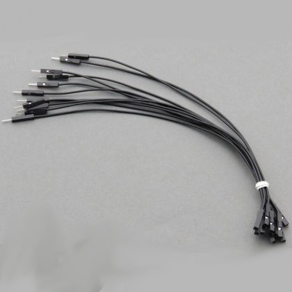 CAB_F-M 10pcs/set 25cm Female/Male Dupont Cable Black For Breadboard