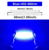 Blue LED Filament 3V 38mm LED COB