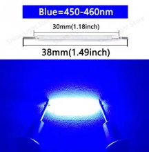 Blue LED Filament 3V 38mm LED COB