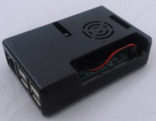 Raspberry Pi A+ Case with Fan Black Square