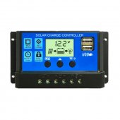 Auto PWM Solar charge controller with LCD double USB output 30A 12V/24V