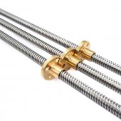 T8-2-D8 screw; Screw diameter of 8mm, pitch 2mm lead screw length 400mm