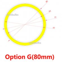 80mm Cold White /Angel Eyes LED COB Light Source Annual Shape 12V DC COB Ring LED Light Source for DIY Bulb