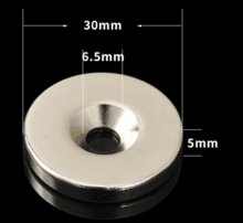 30x5mm magnet ,6.5mm Hole