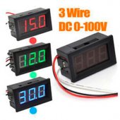 Blue 0.56'' 3 Wire DC0-100V LED Digital Display Voltage Panel Meter Voltmeter
