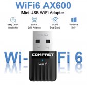 X600 Wifi 6 USB Adapter WiFi 802.11ax Driver Free 5Ghz/2.4Ghz Wireless Dongle Network card for PC Laptop Win 10/11