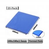 100x100x1.5mm Blue Thin Thickness CPU Heatsink Pad 100mmx1.5mm 15mm Conductive Silicone Thermal Pads