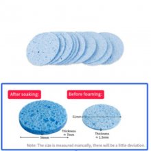 51mm*1.5mm Round Blue Cleaning Sponge Cleaner High Temperature Enduring Cleaner Sponge For Electric Welding Soldering Iron Tip