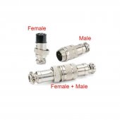 3 Pin Metal Male + Female extension type Connector 16mm GX16-3P