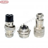 3 Pin Metal Male + Female extension type Connector 16mm GX16-3P