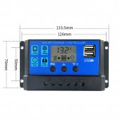 Blue 20A 12V 24V Solar Cell panels Battery Charge Controller Timer for LED street lighting or solar home system
