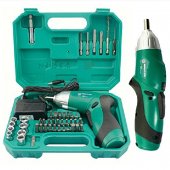 Rechargeable electric screwdriver 3.6-volt Lithium-ion Cordless Rechageable Folding Screwdriver with 45 pieces Electric Drills and Screw Head- box packed