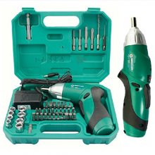 Rechargeable electric screwdriver 3.6-volt Lithium-ion Cordless Rechageable Folding Screwdriver with 45 pieces Electric Drills and Screw Head- box packed