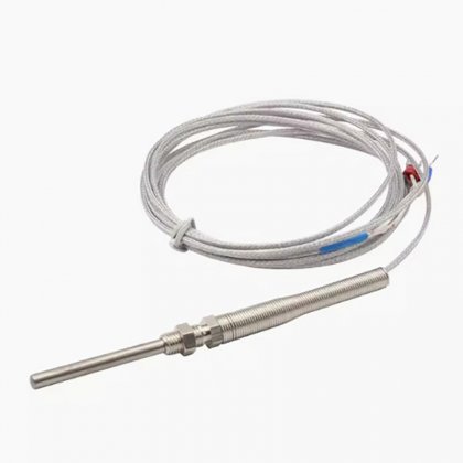 1m M8 Thread K Type 100mm Probe Temperature Sensor / Braided thread
