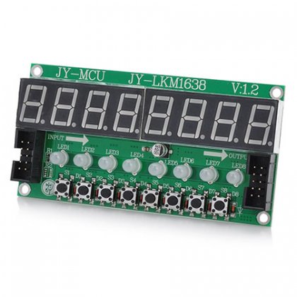 TM1638 8X Green Light Digital Tube + 8X Key + 8X Double Color LED Module