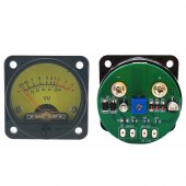 45mm Panel VU Meter 500VU with Warm Yellow Backlight Sound Pressure Meter+VU Level Audio Meter Driver Board DC/AC 6-12V input