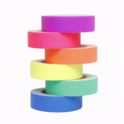 UV Blacklight Reactive Black Light Tape 6 color/set