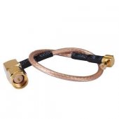 SMA-J Bend Male inside to MCX-J Bend Male inside 20CM RG316 Cable