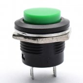 R13-507/16mm Green Botton/Green 16mm Self Lock Switch