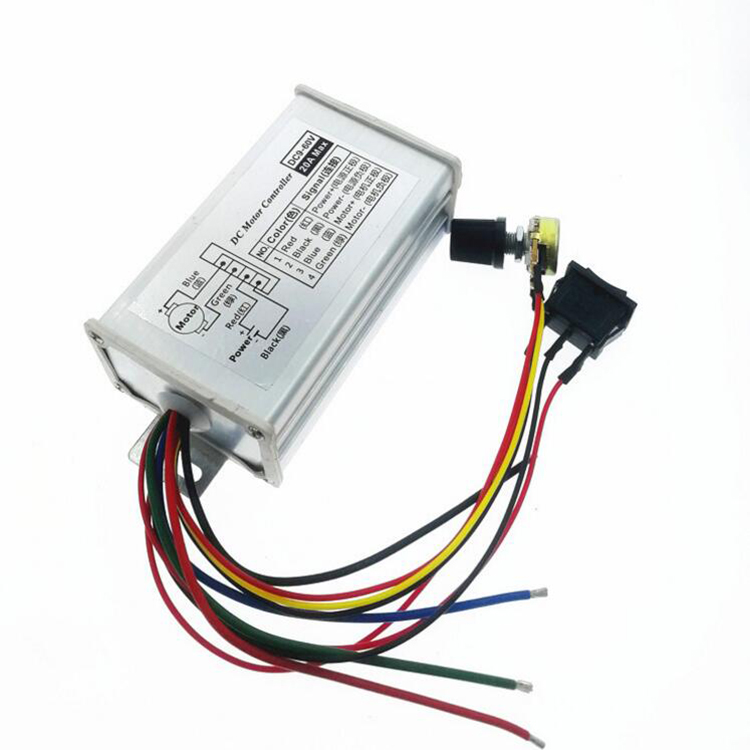 PWM DC motor stepless speed governor / 12V24V48V20A transmission / forward and reverse with switch speed control