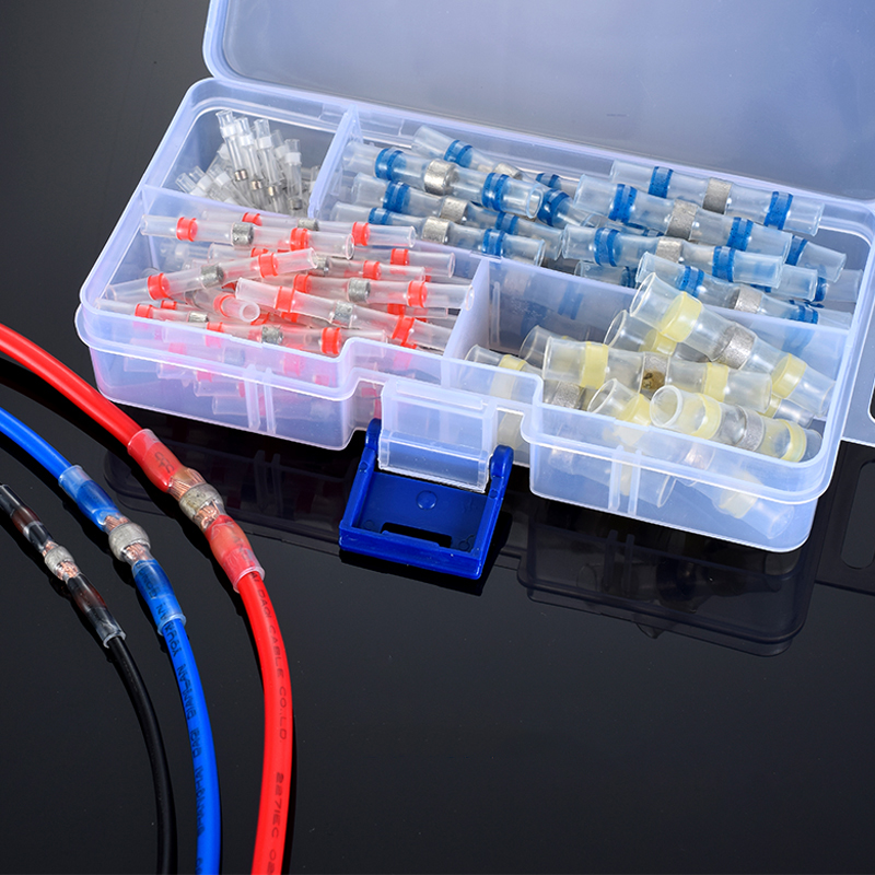 Octoder 100-Piece Heat Shrink Spade Wire Connectors Kit – Male & Female Terminals 22-10 AWG